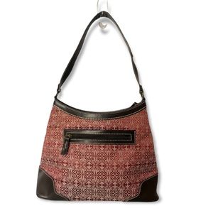 Liz Claiborne “First Edition “ cloth tapestry print shoulder bag